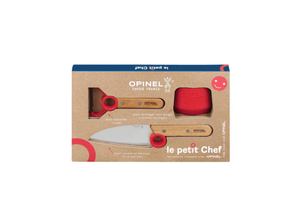 COFFRET LE PETIT CHEF / LE PETIT CHEF BOX SET, kitchen knives for children, knife for a 7 year old, knife for an 8 year old, knife for a 9 year old, knife for a 10 year old, kitchen tools for older kids, knives for older kids, best knives for children, opinel knife kids, Montessori kitchen tools, Montessori kitchen materials, kitchen tools for kids, kitchen gadgets for kids, Toronto, Canada