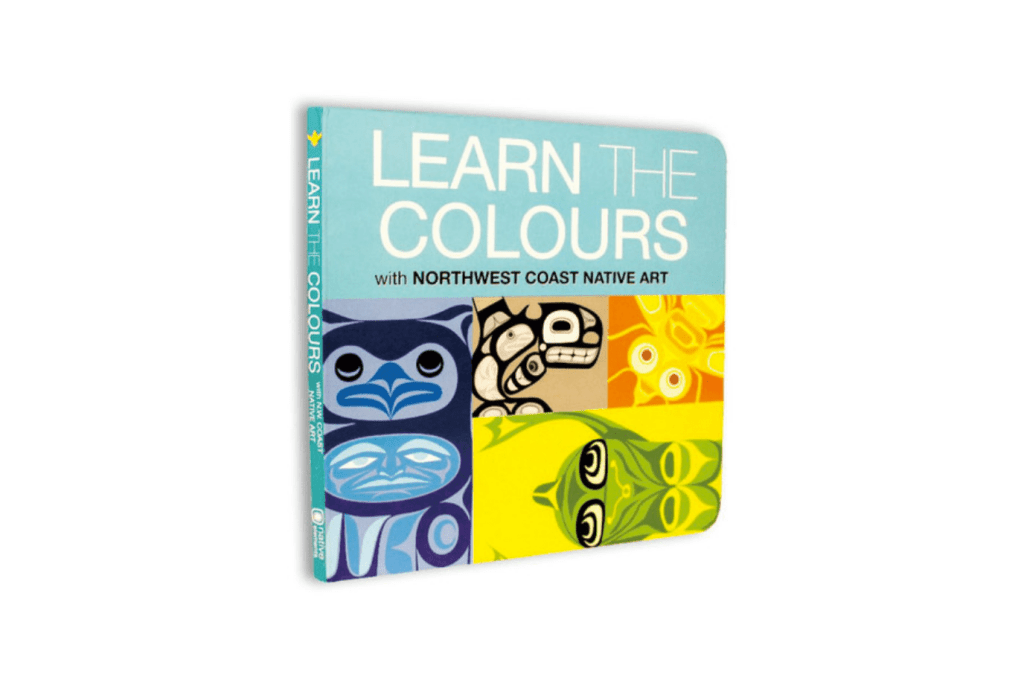 Learn the Colours with Northwest Coast Native Art, Native Northwest, Indigenous art, books by Indigenous artists, board book, Canadian board book, best book for infants, best book for toddlers, The Montessori Room, Toronto, Ontario, Canada. 
