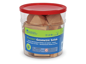 Learning Resources Wood Geometric Solids (Set Of 19)