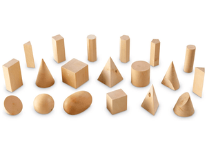 Learning Resources Wood Geometric Solids (Set Of 19)