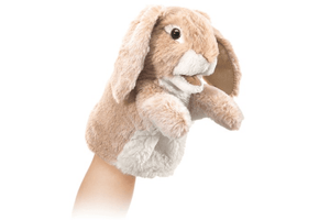 Little Lop Rabbit Puppet by Folkmanis Puppets, 3 years and up, bunny puppet for kids, easter gifts for toddlers, best easter gifts, The Montessori Room, Toronto, Ontario, Canada. 