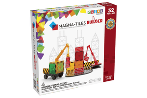 Magna Tiles, Builder 32-piece set, magna tiles crane, building set, imaginative play, best toy on the market, award winning toy, construction toy, toys for all ages, best gift for kids, magna tiles builder, magnetic toys, magnetic building toys, The Montessori Room, Toronto, Ontario, Canada