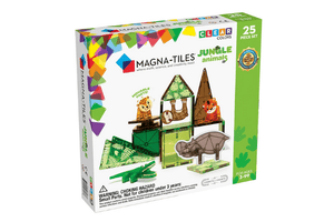 Magna-Tiles® Jungle Animals 25-Piece Set - The Montessori Room, Valtech, magnetic tiles, best magnetic tiles, magnetic building tiles, construction toys, building toys, open ended toys, imaginative play, educational toys, toys for any age, math toys, science toys, creative toys, Toronto, Ontario, Canada, Jungle animals