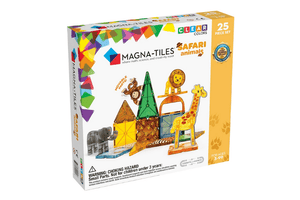 Magna-Tiles® Safari Animals 25-Piece Set - The Montessori Room, Valtech, magnetic tiles, best magnetic tiles, magnetic building tiles, construction toys, building toys, open ended toys, imaginative play, educational toys, toys for any age, math toys, science toys, creative toys, Toronto, Ontario, Canada, Safari animals