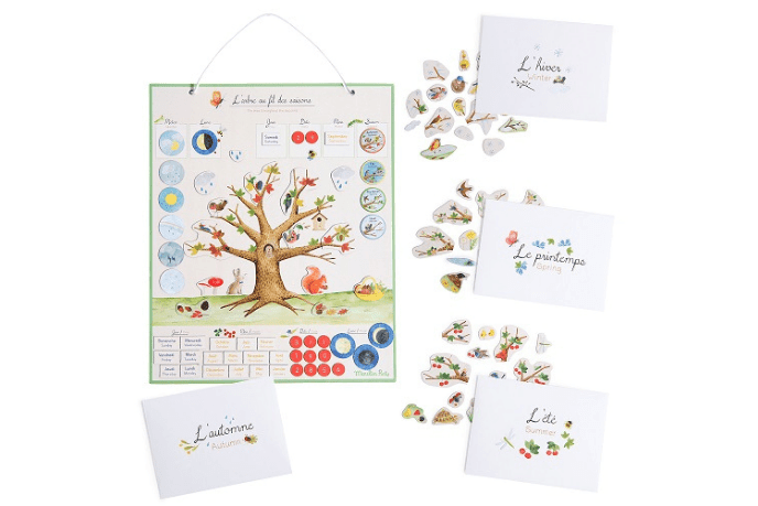 Magnetic Calendar for Toddlers - The Montessori Room, magnetic calendar, toddler calendar, children's calendar, Toronto, Ontario, Canada, bilingual calander