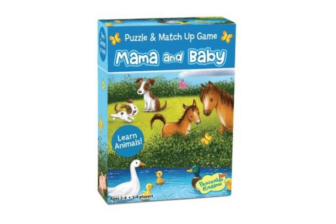 Match Up Game: Baby and Mama, PEaceable Kingdom Games, Toronto, Canada, Toddler Games, Collaborative games, social games