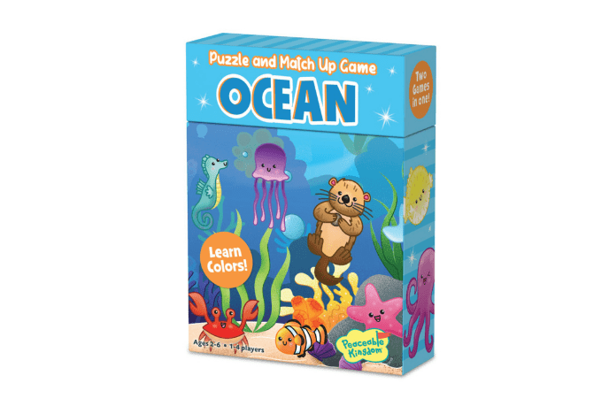 Match Up: Ocean - The Montessori Room, Toronto, Ontario, Canada, Peaceable Kingdom, matching games, toddler games, cooperative games, games for travel, card games, educational games