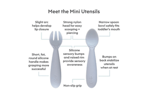 Mini Utensils (Fork & Spoon) (multiple colours)