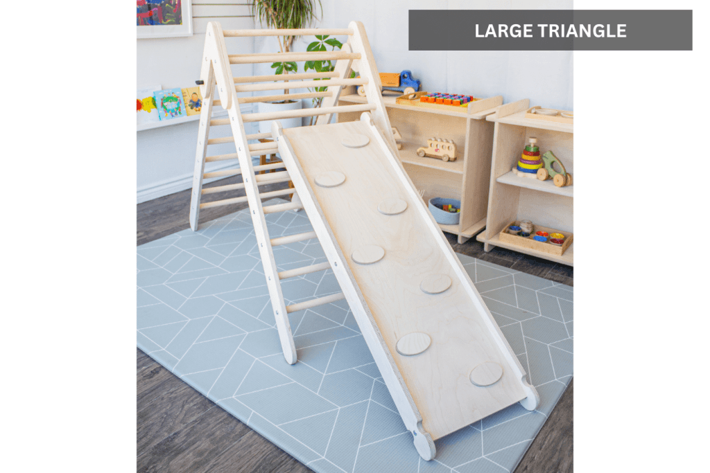 Pikler Triangle + Ramp - Made In Canada - Wood Imperfections - FINAL SALE