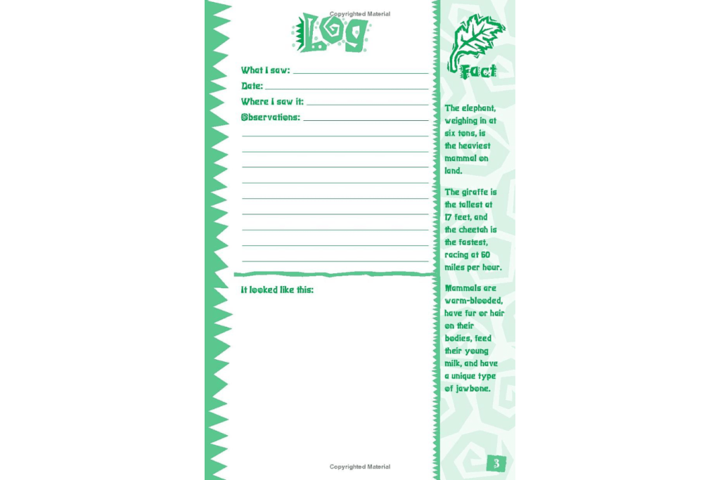 Nature Log for Kids