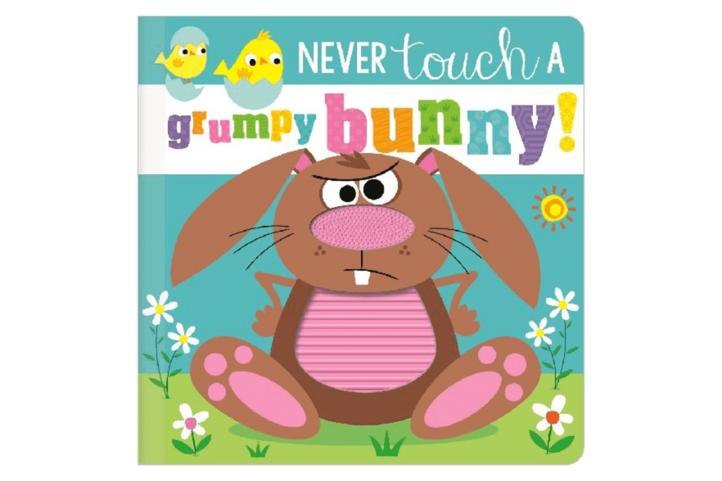 Never Touch A Grumpy Bunny! - BB By Stuart Lynch, Rosie Greening &amp; Make Believe Ideas., Never touch a books toronto bookstore, touch and feel books, sensory books for babies, sensory books for infants, Toronto, Canada