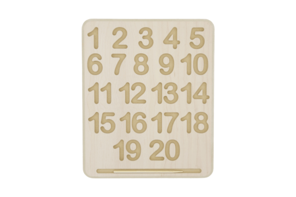 Wooden Number Tracing Board I The Montessori Room Toronto