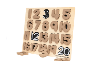 Number tracing puzzle, Montessori tracing board, toddler number activities, teach toddler numbers, Toronto, Canada, Creative Beginnings