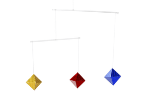 Octahedron Mobile - The Montessori Room, Toronto, Ontario, Canada, Montessori mobile, Montessori materials, Montessori infant materials, 3D shapes mobile, best mobile for baby, visual tracking tools, visual development tools, lightweight mobiles, best baby gifts, baby registry gift ideas