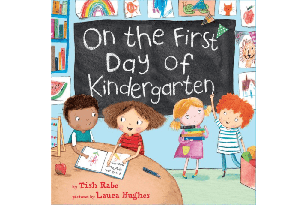 On the First Day of Kindergarten by Tish Rabe, books for children start kindergarten, books that can help children who are nervous about starting school, books about kindergarten, best books about starting kindergarten, The Montessori Room, Toronto, Ontario, Canada. 