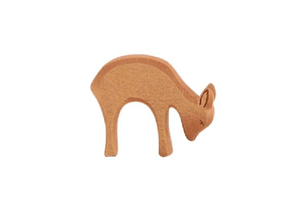 Deer Eating By Ostheimer Wooden Toys, ostheimer Toronto, wooden animals, woodland animals, wooden toys, toys made in Germany, toys made in European, fair trade toys, best wooden toys, wooden toys Canada, Toronto, Canada