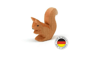 Squirrel Sitting By Ostheimer, best wooden figures for kids, wooden toys, made in Germany, best wooden animals for children, Ostheimer Toronto, Ostheimer Canada, store that sells Ostheimer