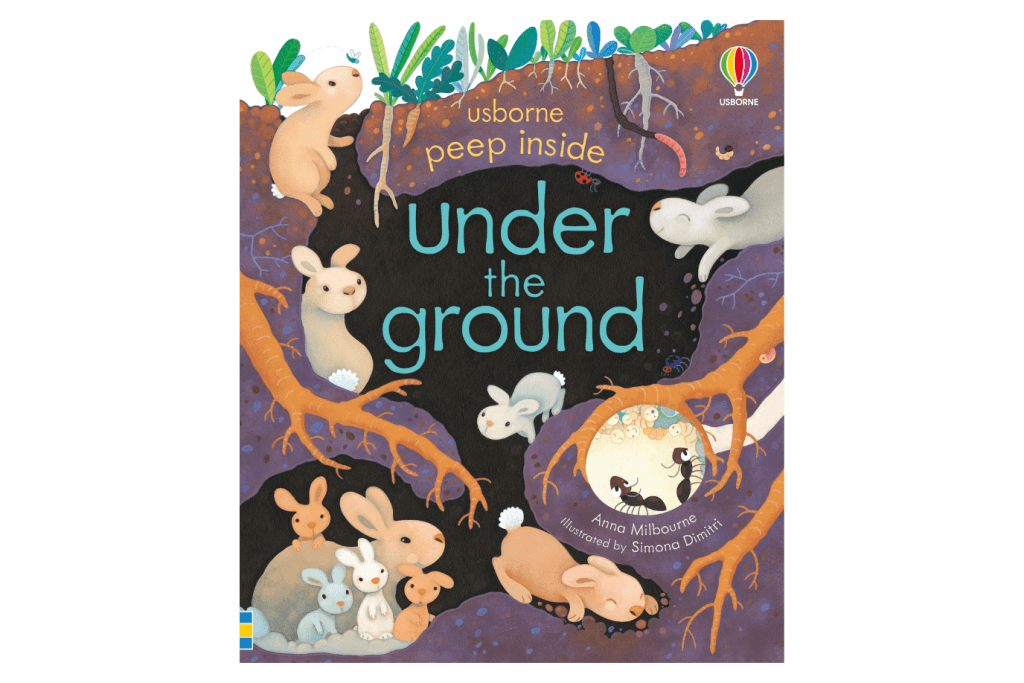 Peep Inside Under The Ground, Usborne Books, Peep Inside Books, Fossils, insects, animals, best children&#39;s book, toddler lift the flap books, Toronto, Canada