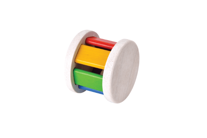 Plan Toys Wooden Roller - The Montessori Room, Montessori toys, Montessori materials, wooden toys, wooden roller, baby toys, infant toys, baby registry gift ideas, best toys for baby, Toronto, Ontario, Canada