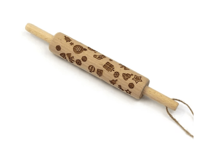 Christmas Rolling Pin for Play Dough