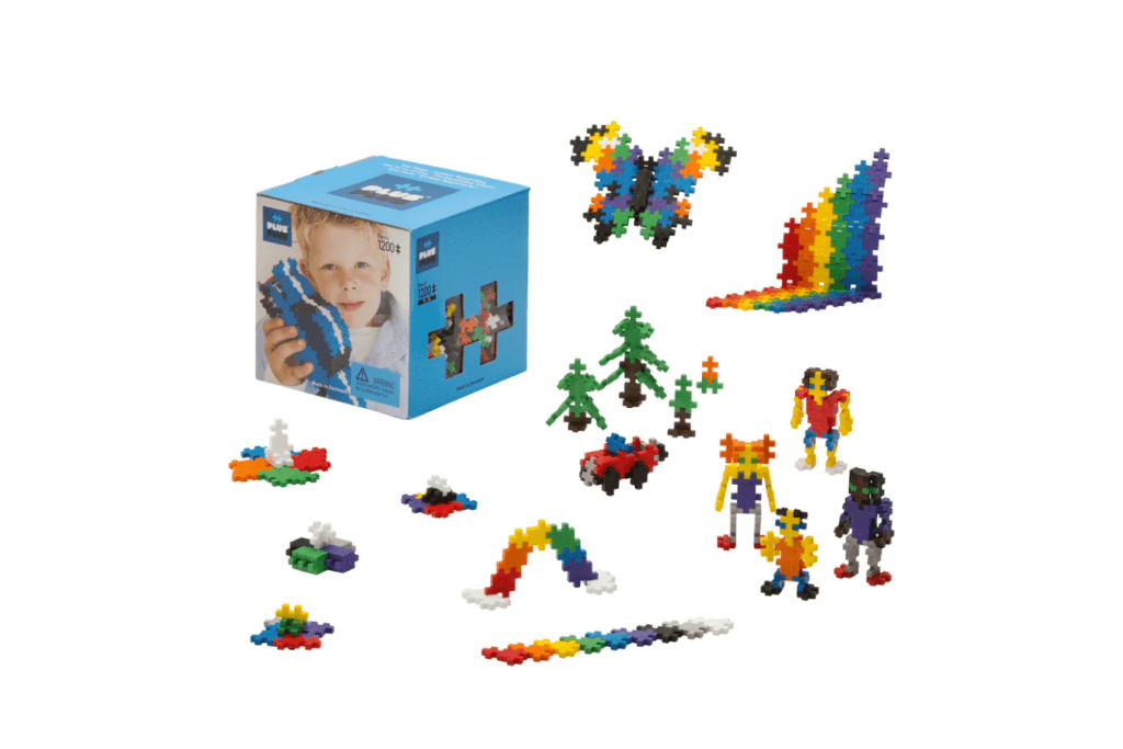 Plus-Plus Basic Colour Mix - 1200 pcs, Plus Plus, Plus Plus starter set, best toys for 5 year olds, construction toys, building toys, imaginative play, open ended play, educational toys, The Montessori Room, Toronto, Ontario, Canada
