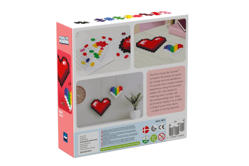 Plus-Plus Puzzle By Number - Hearts 250 pcs