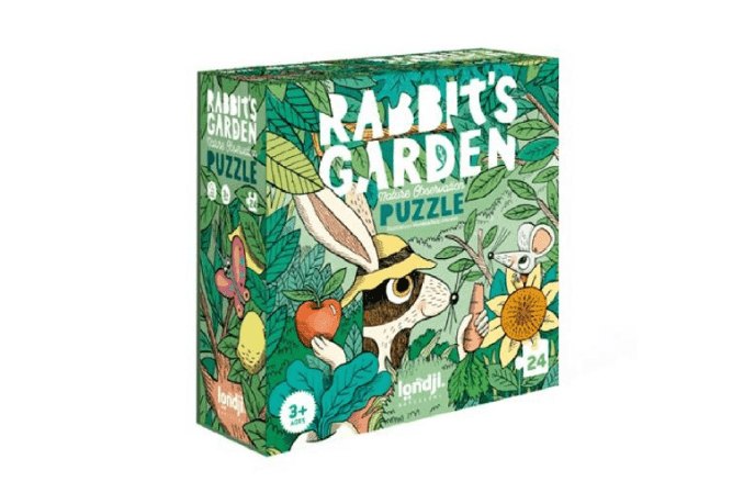 Rabbit&#39;s Garden by Londji - The Montessori Room, Toronto, Ontario, Canada, puzzles, children&#39;s puzzles, 24 pc puzzle, search and find game, puzzle and game, puzzles for 3 year olds, best gift for 3 year old, best puzzles for toddlers