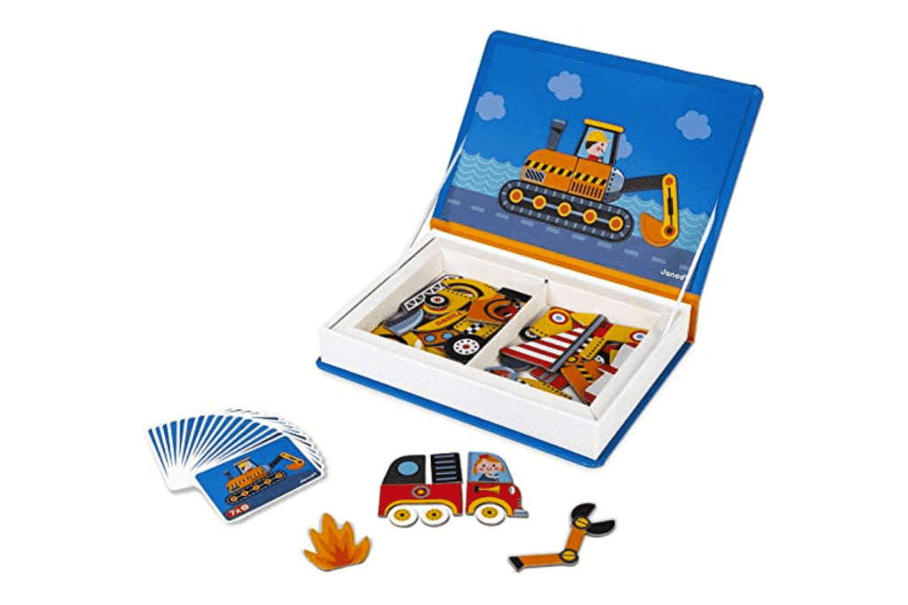 Magneti'books, Racer, Janod, Magnetic activities, magnetic book, travel activities for kids, Toronto, Canada