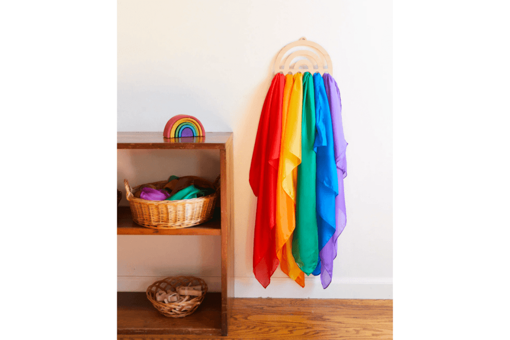 Rainbow Playsilk Display