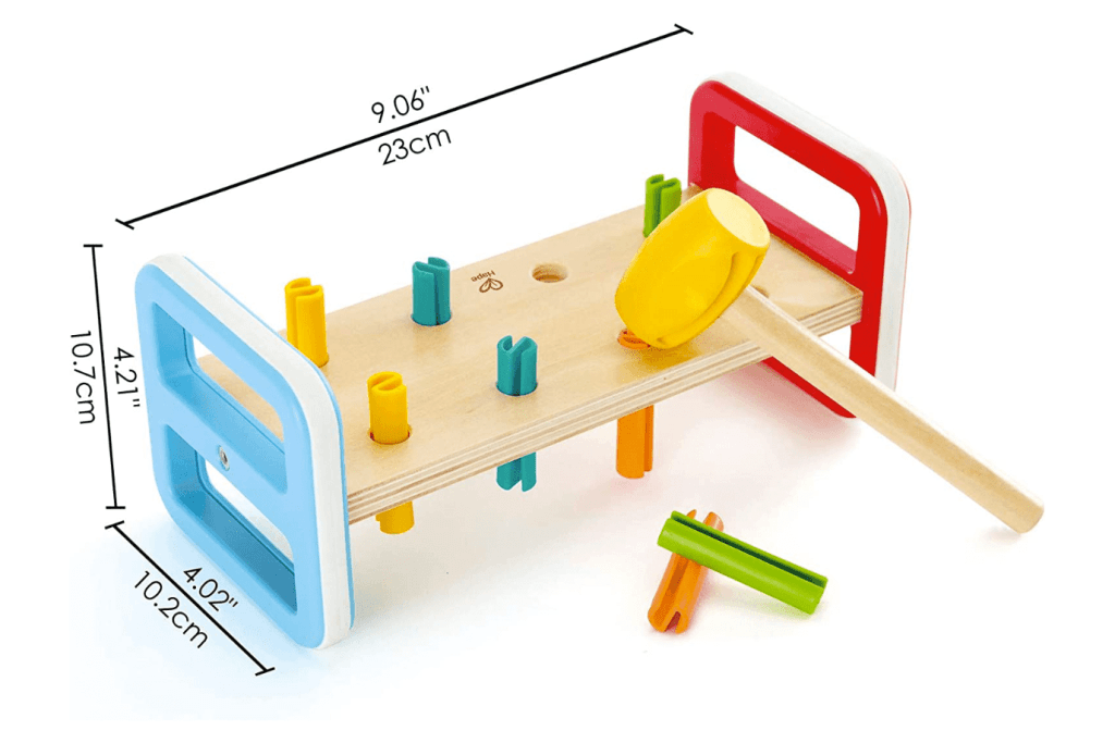 Rainbow Pound-A-Peg Bench - Hape