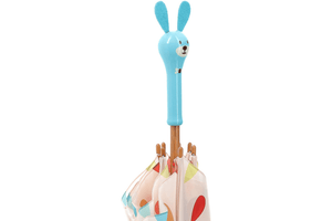 Raoul the Rabbit Umbrella - The Montessori Room, Toronto, Ontario, Canada, children's umbrella, animal umbrella, best umbrella for kids, spring toys, summer toys, best gift for 3 year old, 4 year old, 5 year old, colourful umbrella, vilac umbrella, easter umbrellas