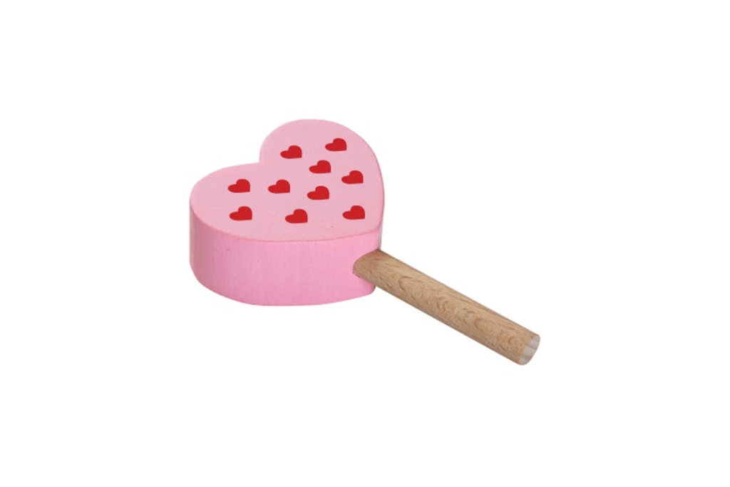 Raspberry Heart Ice Lolly, The Montessori Room, Toronto, Ontario, Canada, pretend play, creative play, valentine's day gifts for kids, pretend ice cream, small gifts, gifts for preschoolers, pretend play centre, ice cream shop play, wooden toys, erzi, made in europe toys.