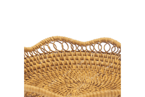 Rattan Flower-Shaped Basket