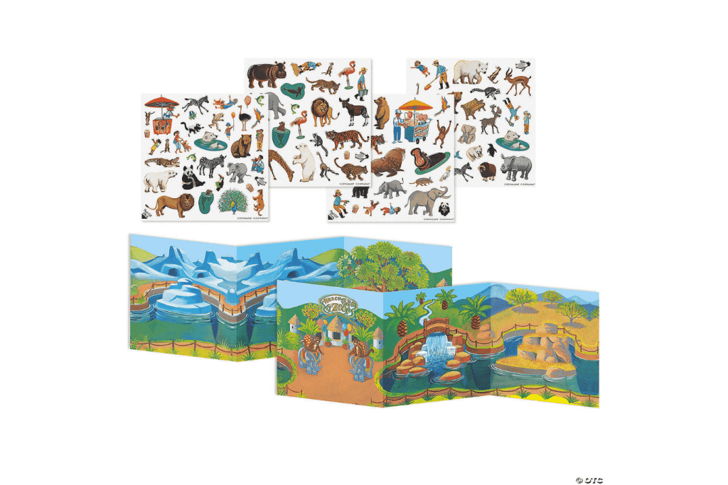 Peaceable Kingdom Reusable Sticker Activity Sets - At the Zoo - Ripped Packaging