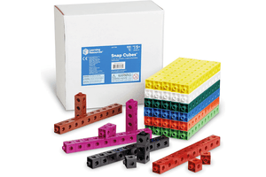 Snap Cubes (Set of 500) by Learning Resources, math tools for kids, educational Counting Toy, Math Classroom Accessories, Teacher Aids, hands-on learning tools, hands-on math tools, unifix cubes, toys for patterning, toys that develop early math skills.