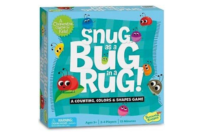 Snug As A Bug In A Rug - The Montessori Room, Peaceable Kingdom, Toronto, Ontario, Canada, board game for kids, children&#39;s cooperative game, counting game, colours game, shapes game, best game for 3 year old