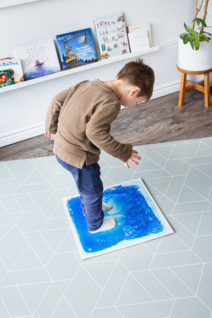 Square Gel Floor Tiles - The Montessori Room, Stortz Toys, Toronto, Ontario, Canada, sensory tiles, gel tiles, tummy time accessories, gross motor toys, active toys, play room decor