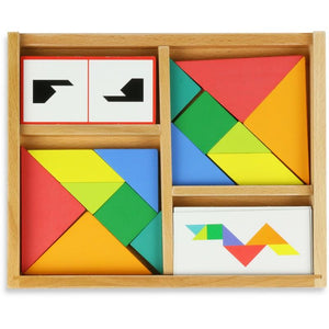 Tangram Battle Game by Vilac - The Montessori Room, Toronto, Ontario, Canada, tangram game, shapes toys, matching toys, educational toys, math toys