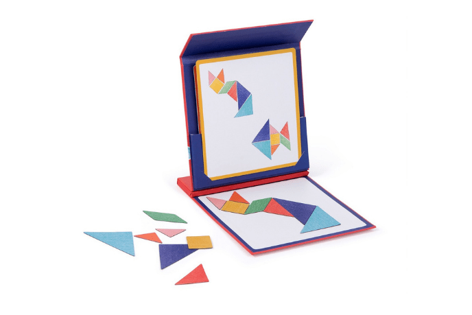 Tangram By Moulin Roty - The Montessori Room, Toronto, Ontario, Canada, tangram game, shapes toys, matching toys, educational toys, math toys, travel toys