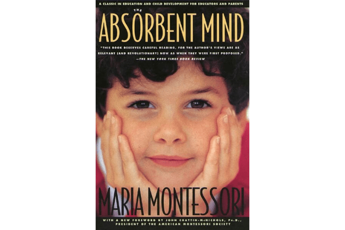 The Absorbent Mind by Dr. Maria Montessori, The Montessori Room, Toronto, Ontario, Canada, best Montessori books, books written by Maria Montessori, books about child development, books for parents, books for educators