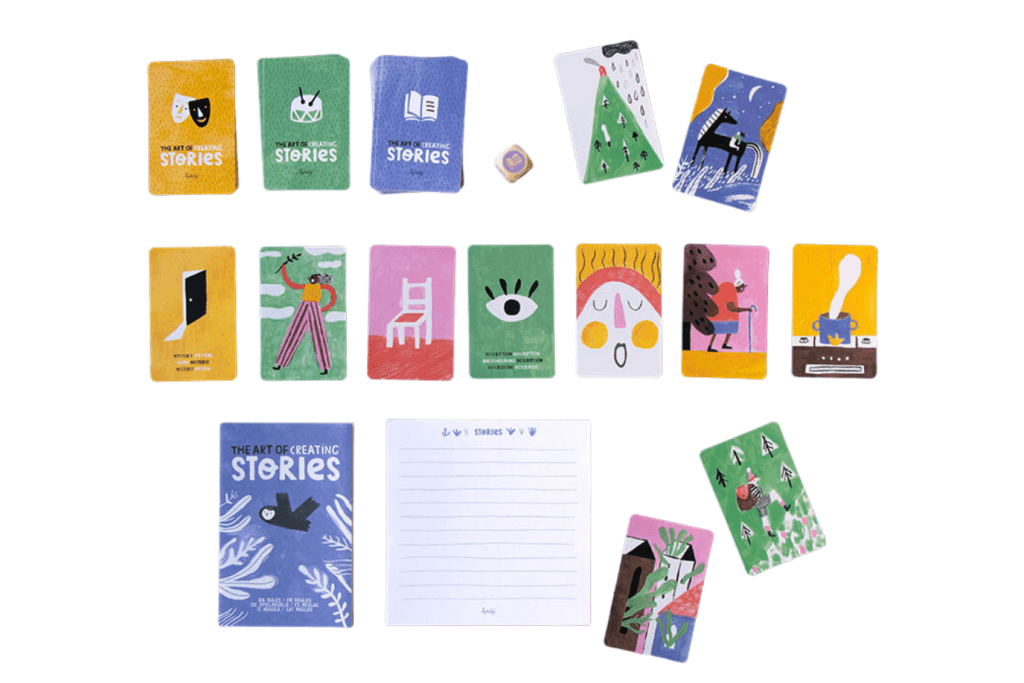 Game - The Art of Creating Stories: A Cooperative Game By Queralt Armengol and Londji, story cards, story deck, eeboo, story-telling games for kids, creative games for kids, fun family games, drawing games, Toronto, Canada