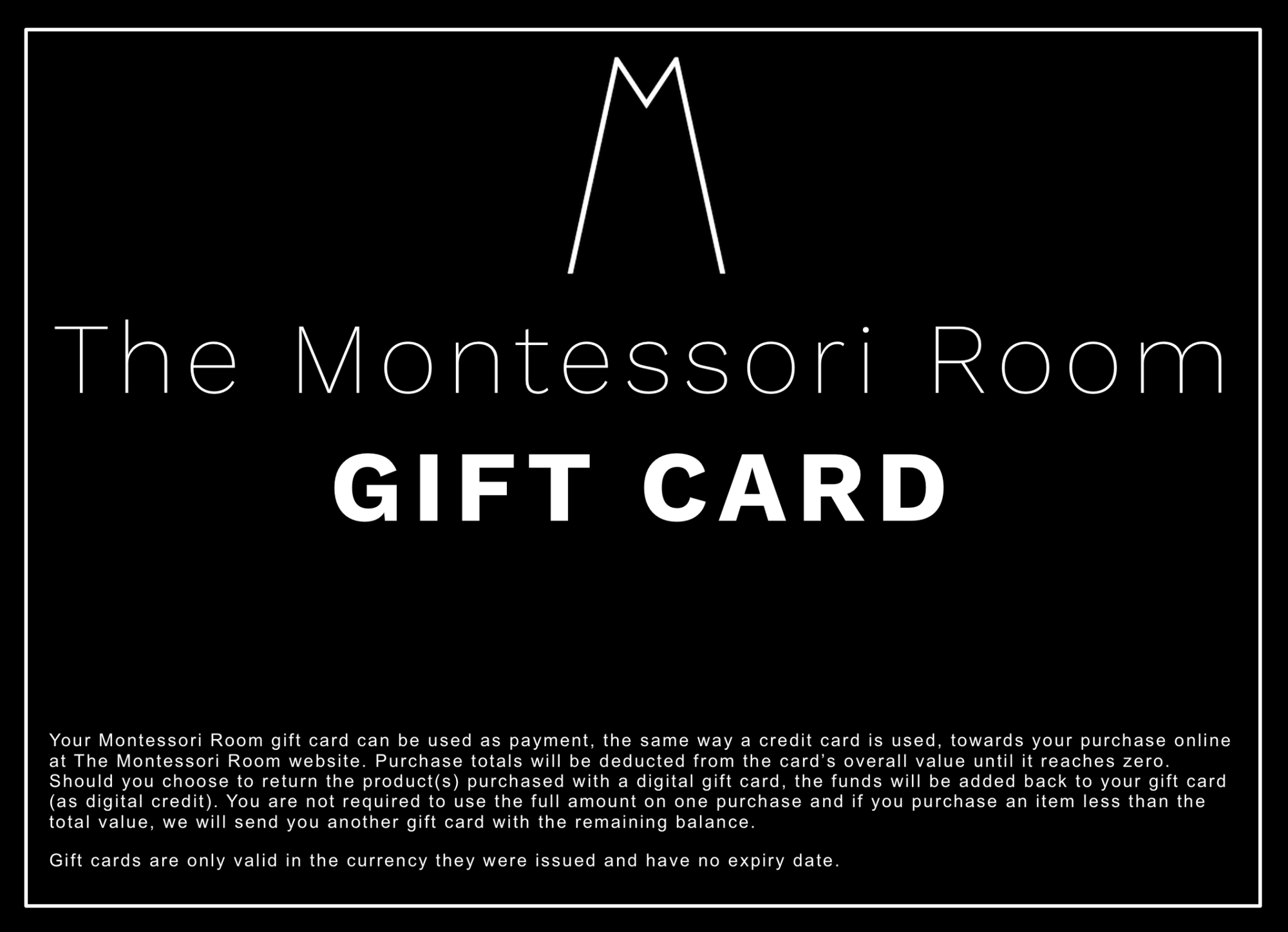 The Montessori Room Gift Card - The Montessori Room