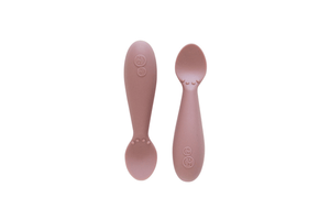 Tiny Spoon, 2-pack, ezpz, silicone spoons for infants and toddlers, Blush, The Montessori Room, Toronto, Ontario, Canada.