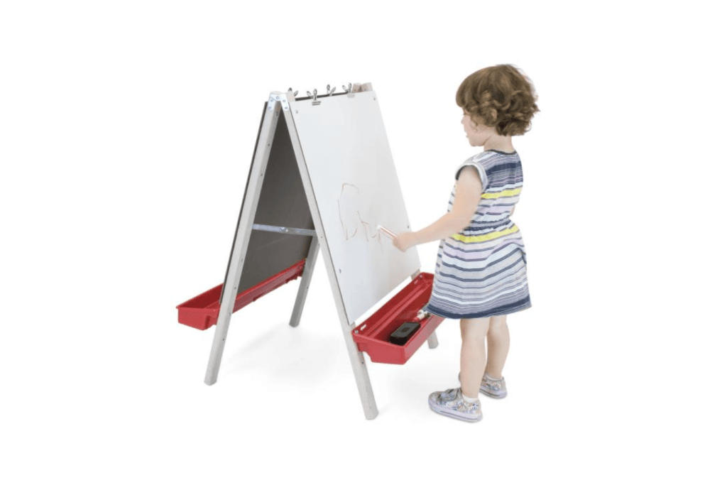 Toddler Adjustable Marker Board Easel - WB1863, toddler classroom furniture, daycare furniture, pre-casa classroom furniture, easel for toddlers, whitney brothers, Toronto, Canada