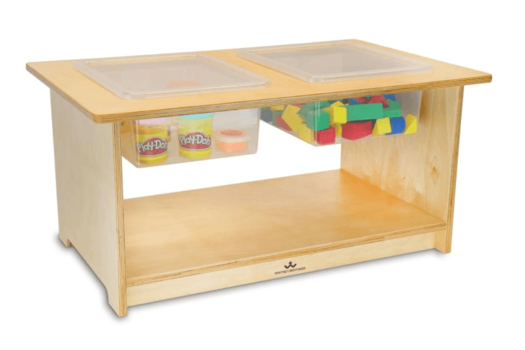Mobile Sensory Table With Trays and Lids - WB1775, Mobile Sensory Table With Trays and Lids - WB1775, classroom sensory table, sensory table for daycare, sensory table for schools, sensory tables for preschools, Toronto, Canada, whitney brothers, Toronto, Canada, durable sensory table for kids