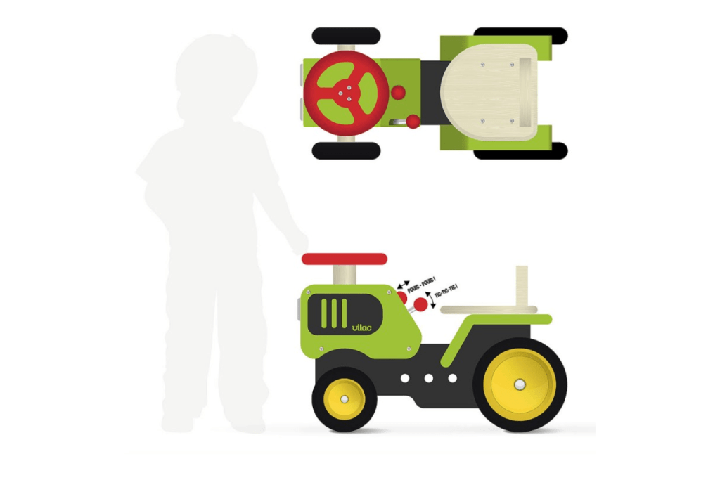 Wooden ride online on tractor