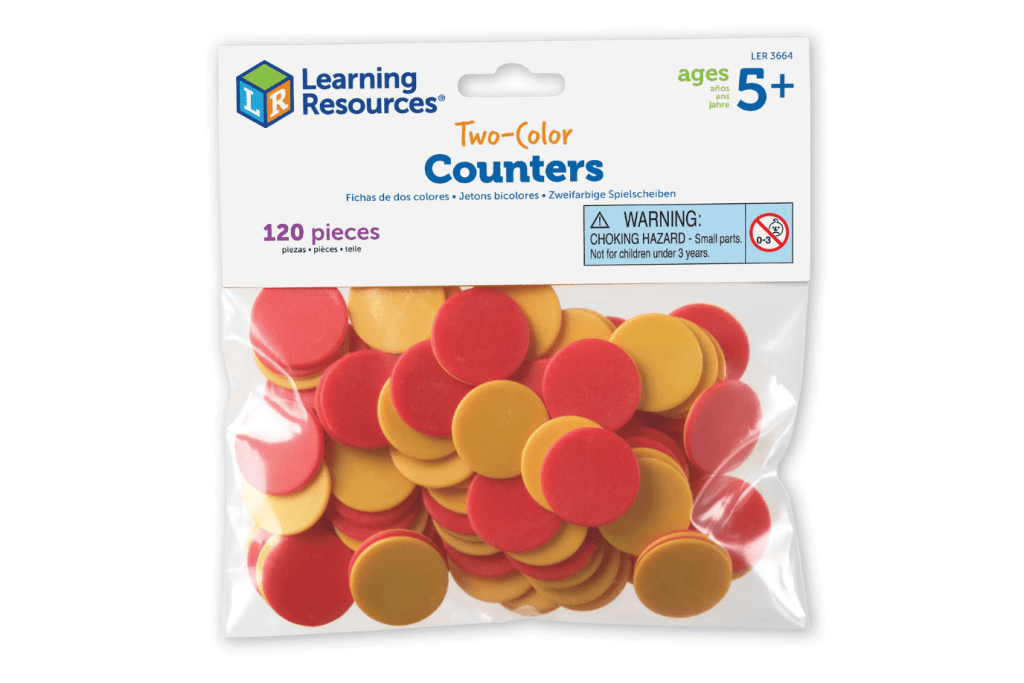 Math Color Counters Two-Colour Counters Smart Pack (Set Of 120) I The Montessori Room