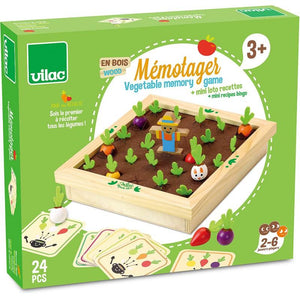 Vegetable Garden Memory Game by Vilac - The Montessori Room, Vilac, Toronto, Ontario, Canada, memory game, games for 3 year olds