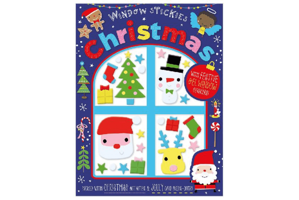 Window Stickies: Christmas by Make Believe Ideas, 48 page activity book, 3 years and up, Christmas Activities for kids, stickers, press-out pages, The Montessori Room, Toronto, Ontario, Canada.