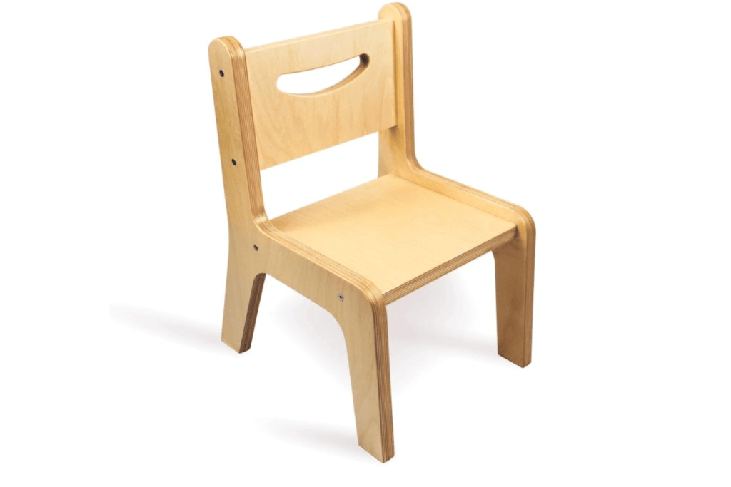 Whitney Plus 10H Natural Chair - CR2510N, Whitney Plus 12H Natural Chair CR2512N, Whitney Plus 14H Natural Chair CR2514N, toddler chairs, toddler table and chair set, classroom table and chair set, classroom furniture, Montessori furniture for the classroom, Pre-casa furniture, Casa furniture, toddler chairs, whitney brothers, Toronto, Canada